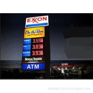 Color Gas Station Advertising Signs / Wireless Led Display